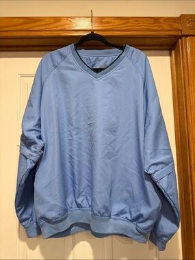 Classic Men's Light Blue V-Neck Sweater